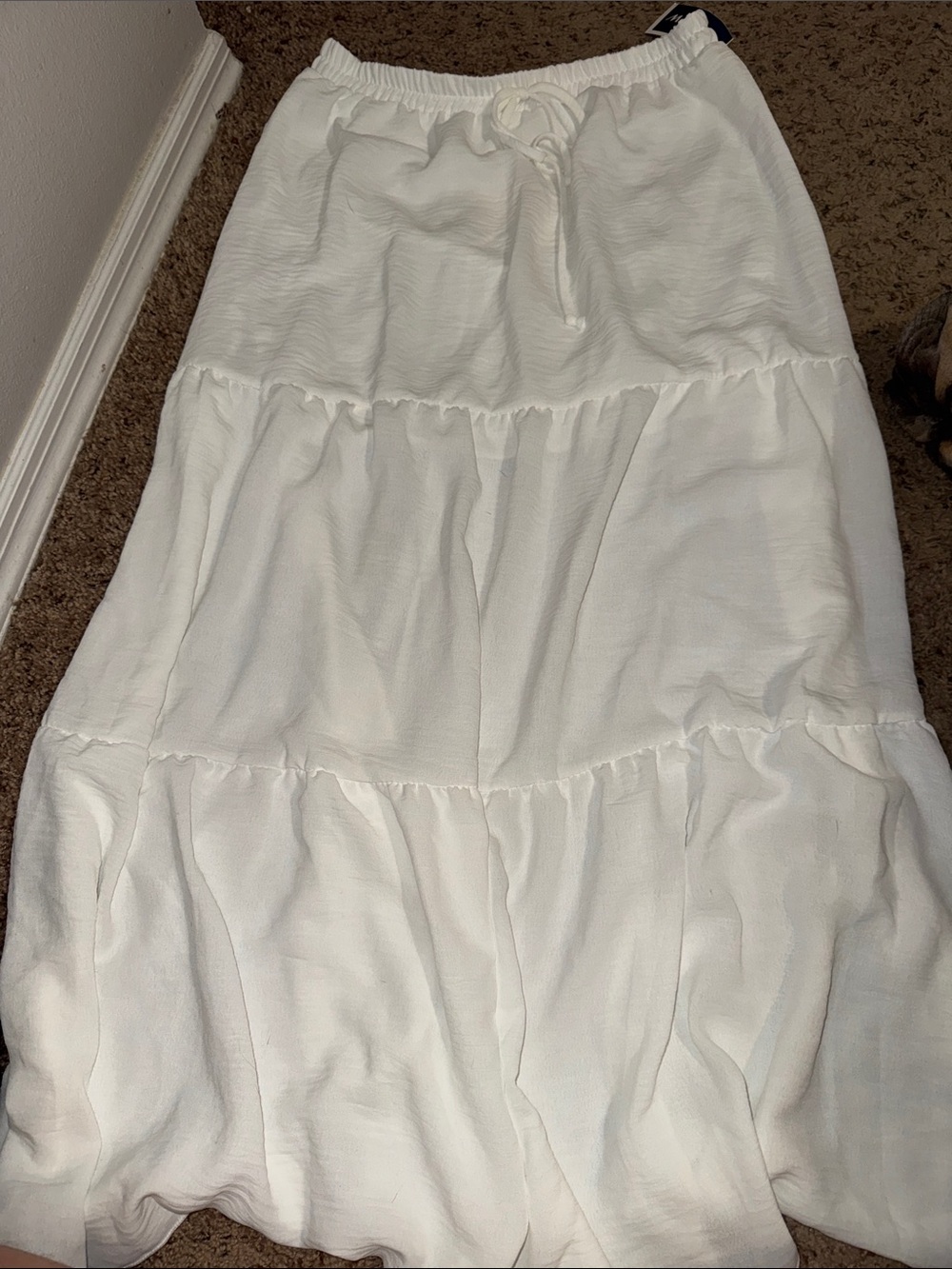 White Tiered Maxi Skirt - Classic Summer Style